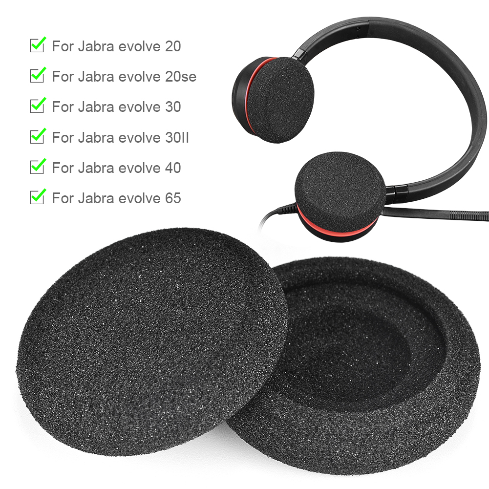 Coussinets de remplacement pour écouteurs Jabra Evolve 20, 20se, 30, 30II, 40, 65, 65, housse en mousse à mémoire de forme souple, éponge, manchon de casque