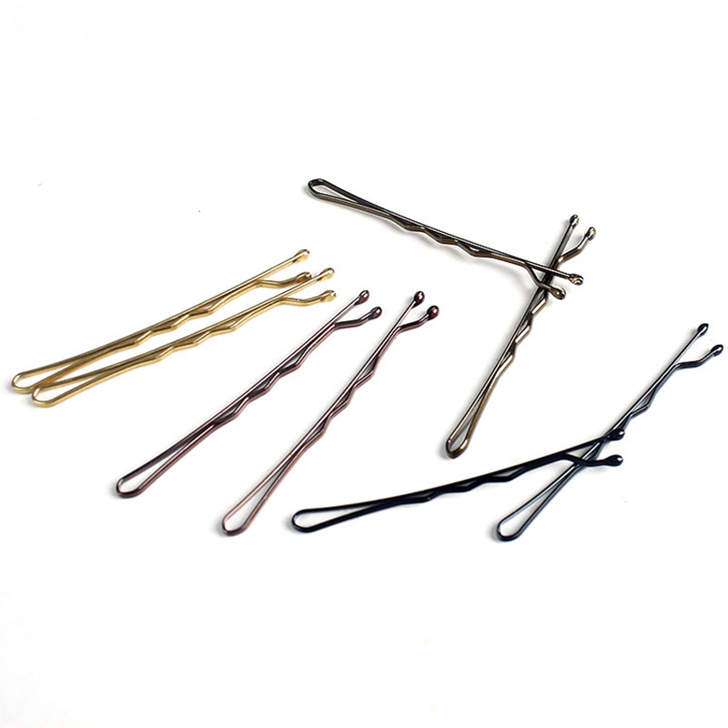 60Pcs Haar Clip Dames Haarspelden Meisjes Krullend Golvend Grips Kapsel Vrouwen Basic Zwart Goud Bobby Pins Styling Haar Accessoires