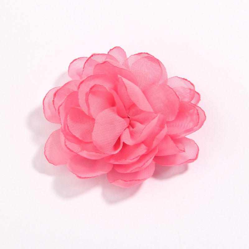 120 Stuks 7 Cm 2.7 "Burn Edge Chiffon Stof Bloemen Voor Baby Meisjes Hoofdbanden Handgemaakte Bloem Boutique Voor bruiloft Decoratie: Lavendel