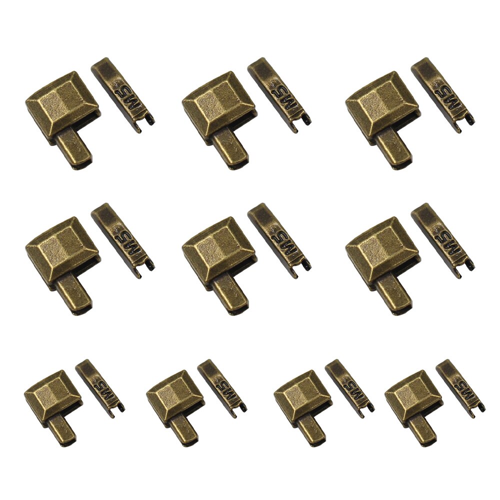 10 Sets Metalen Reparatie Rits Open Einde Rits Stopper Open End Naaien Accessoires Rits M5T9 Diy Voor Kleding: Bronze