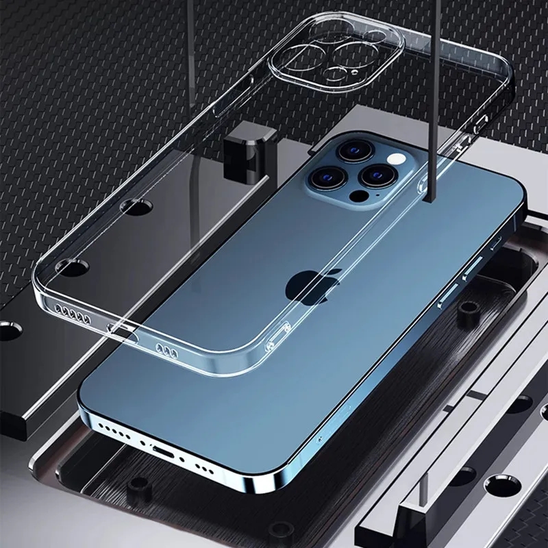 Funda transparente de silicona TPU para iPhone, carcasa trasera transparente para modelos 11, 12, 13 Mini, 14, 15 Pro, Xs Max, X, XR, 8, 7, 6, 6s Plus, SE , 2022