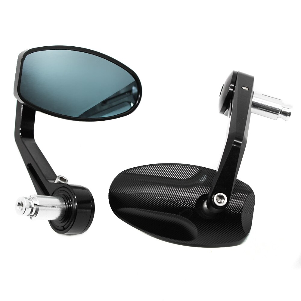 Motorcykel universial cnc styret ende bakspejl cafe racer til aprilia mana 850 mana 850gt gysen 750 900 tuono 50 r v4r: Sort