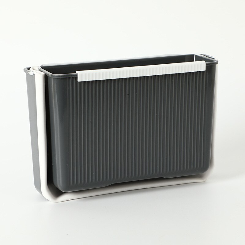 Cubo de basura colgante para cocina, papelera plegable montada en la pared, para baño, inodoro, Coche: Gray