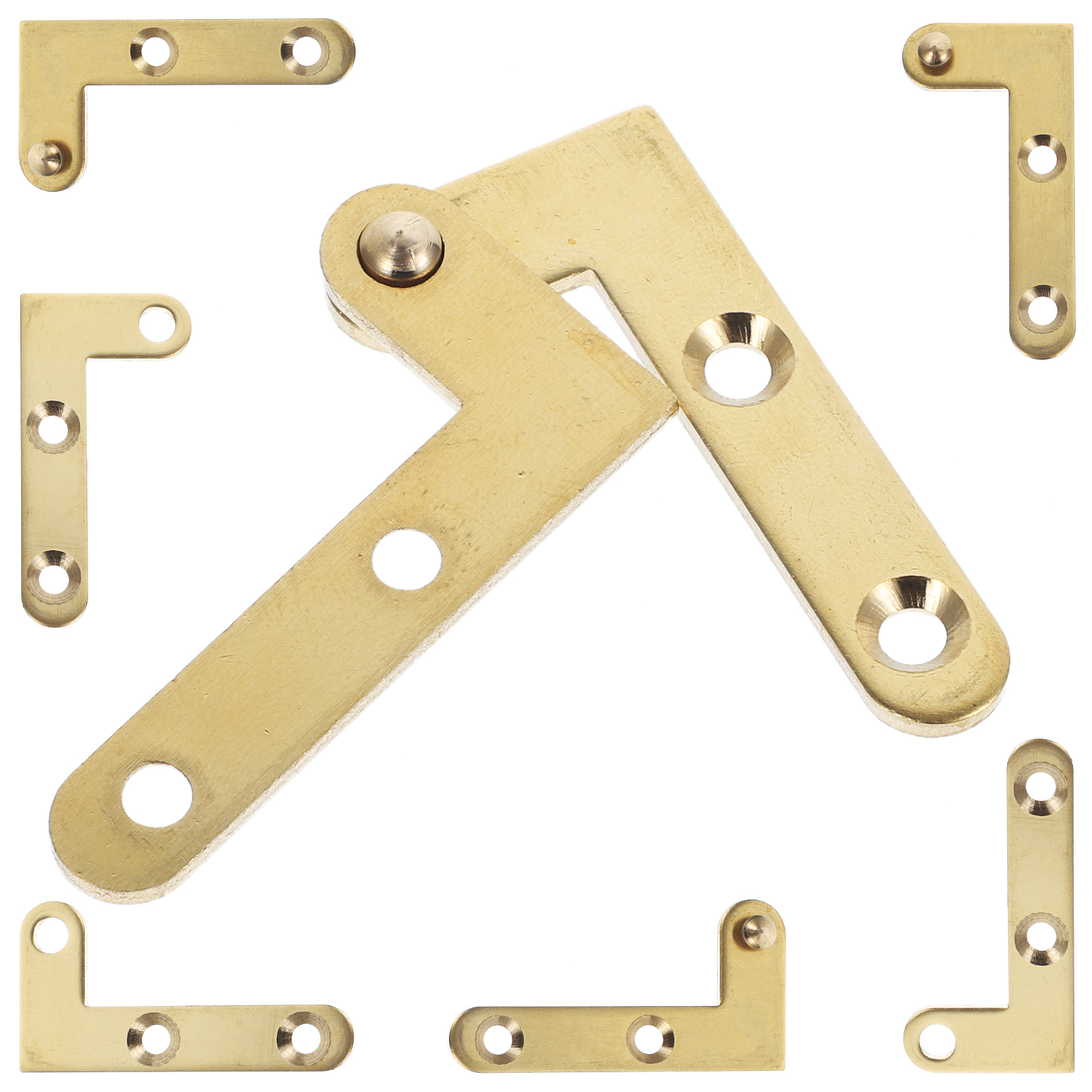 Bisagra de puerta pivotante para armarios de cocina, accesorio giratorio de 360 grados, secreto de cobre, 4 juegos
