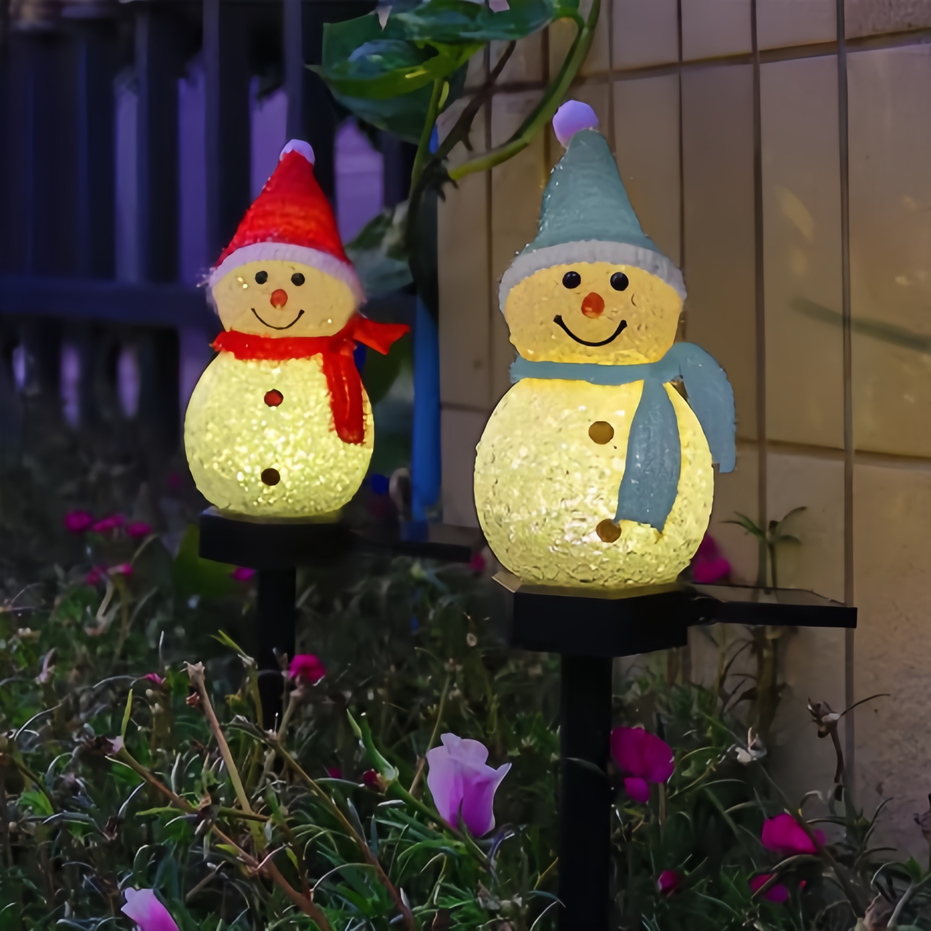 Christmas Outdoor Lawn Decorations, Solar Snowman Lights, Corridor Terrace Lawn Decorations, Cute Decorations
