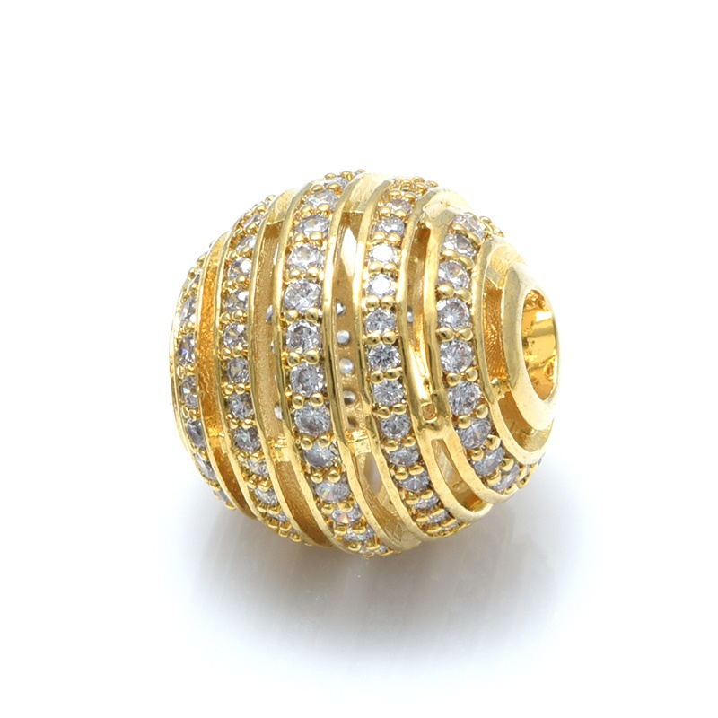 DIY Runde Perlen Zubehör für Schmuck, Der Ball Perlen DIY Handgemachte Natürliche Stein Frauen Männer Armbinde: Gold / 3mm
