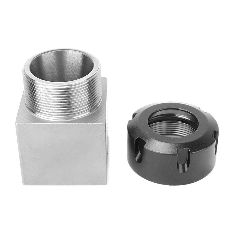 ER32 Collet Chucks Block Set of 2 Square and Hex Workholding Holder for CNC Lathe Engraving Machine