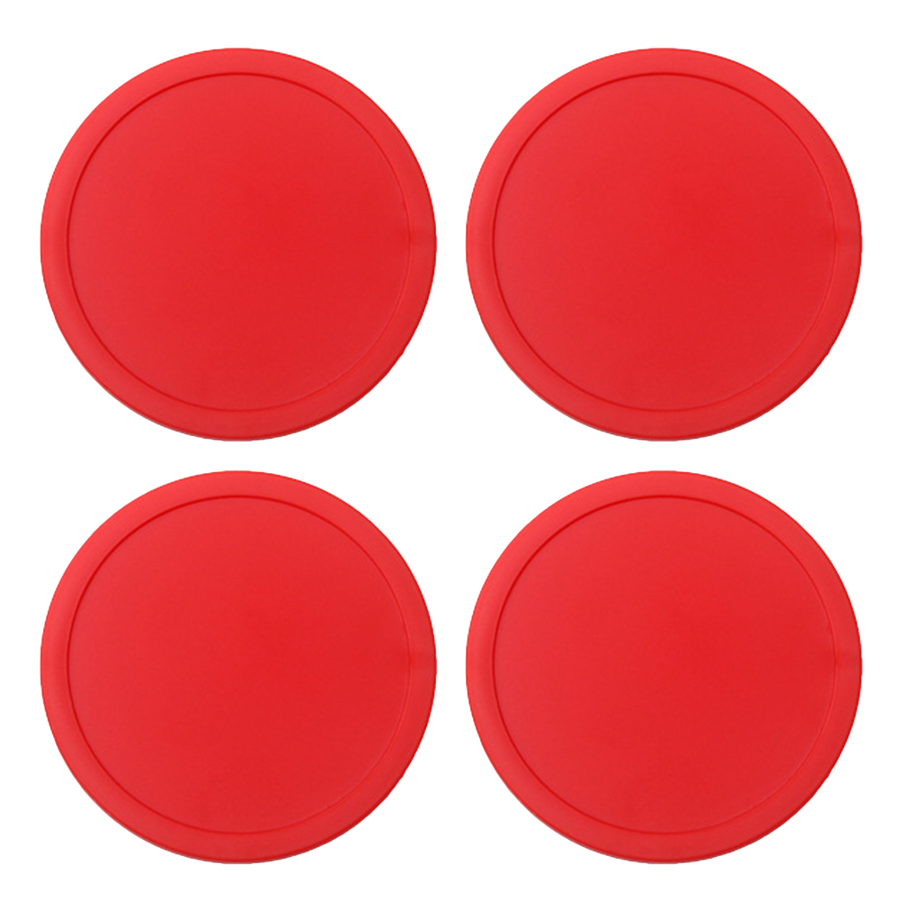 4 Uds 75mm empujadores para Hockey discos rojo Hockey de aire niños Mesa Mini Hockey sobre hielo pieza de suspensión de aire accesorios bola deporte