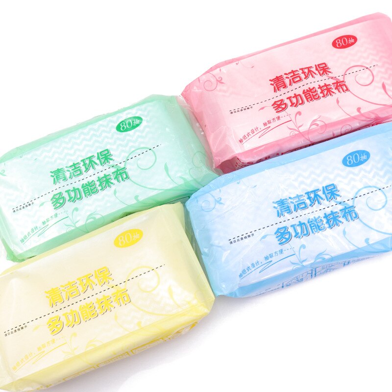 70pcs/bag Non-woven Fabric Kitchen Disposable Cleaning Cloth Multi-purpose Removable Dish Cloth