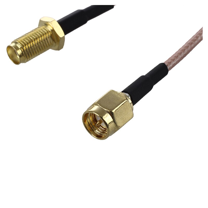 SMA macho a SMA hembra tuerca engarzado de mamparo RG316 Cable coaxial puente Pigtail 15cm