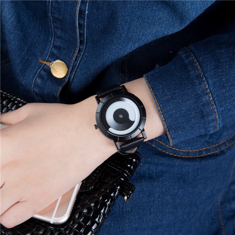 Rotatie herenhorloges leren band quartzhorloges heren sporthorloges herenhorloge relogio masculino: 152083-7