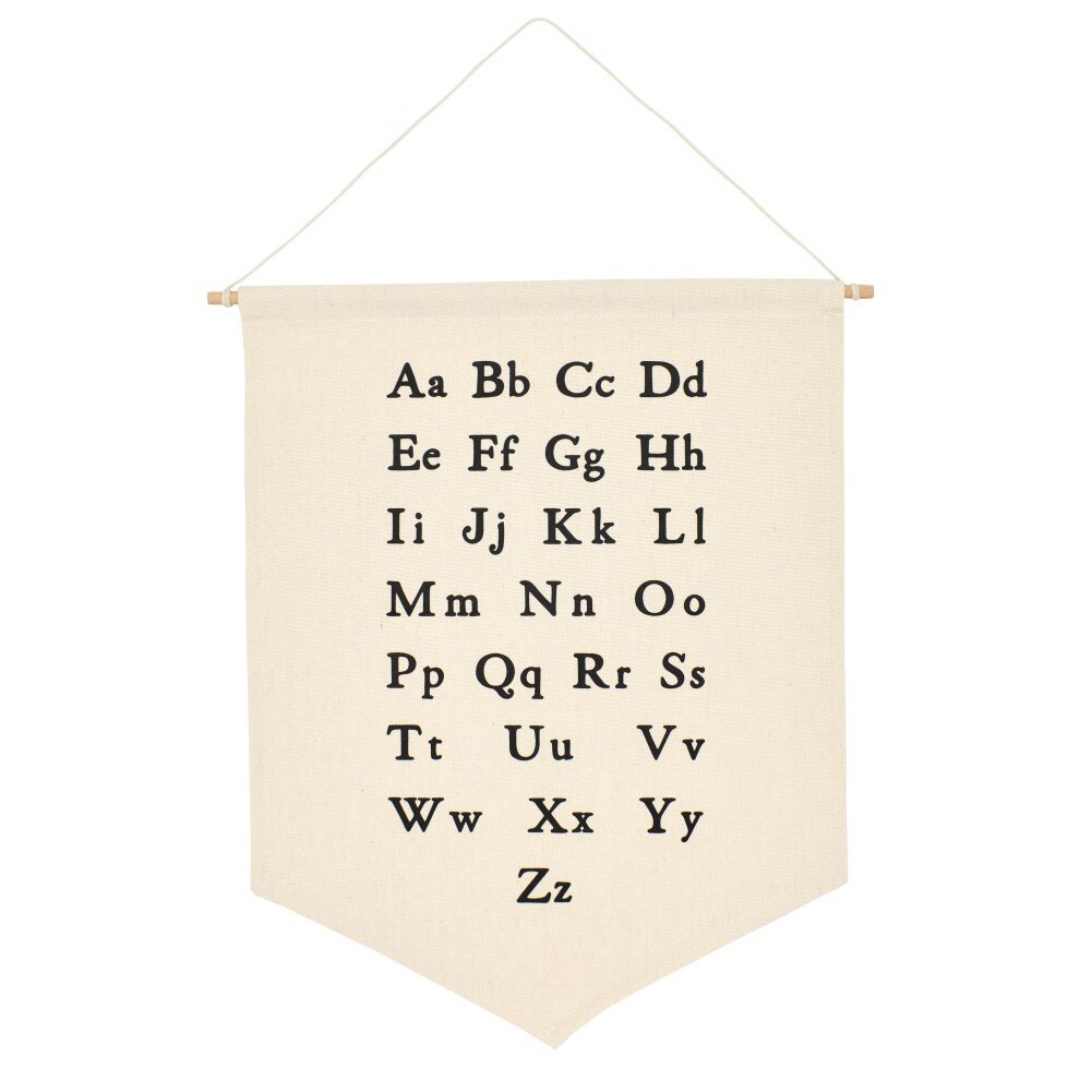 Display Durable Wall Canvas Banner For Baby Nursery Hanging Pennant Alphabet Home Decor Kids Room Early Educational Ornaments