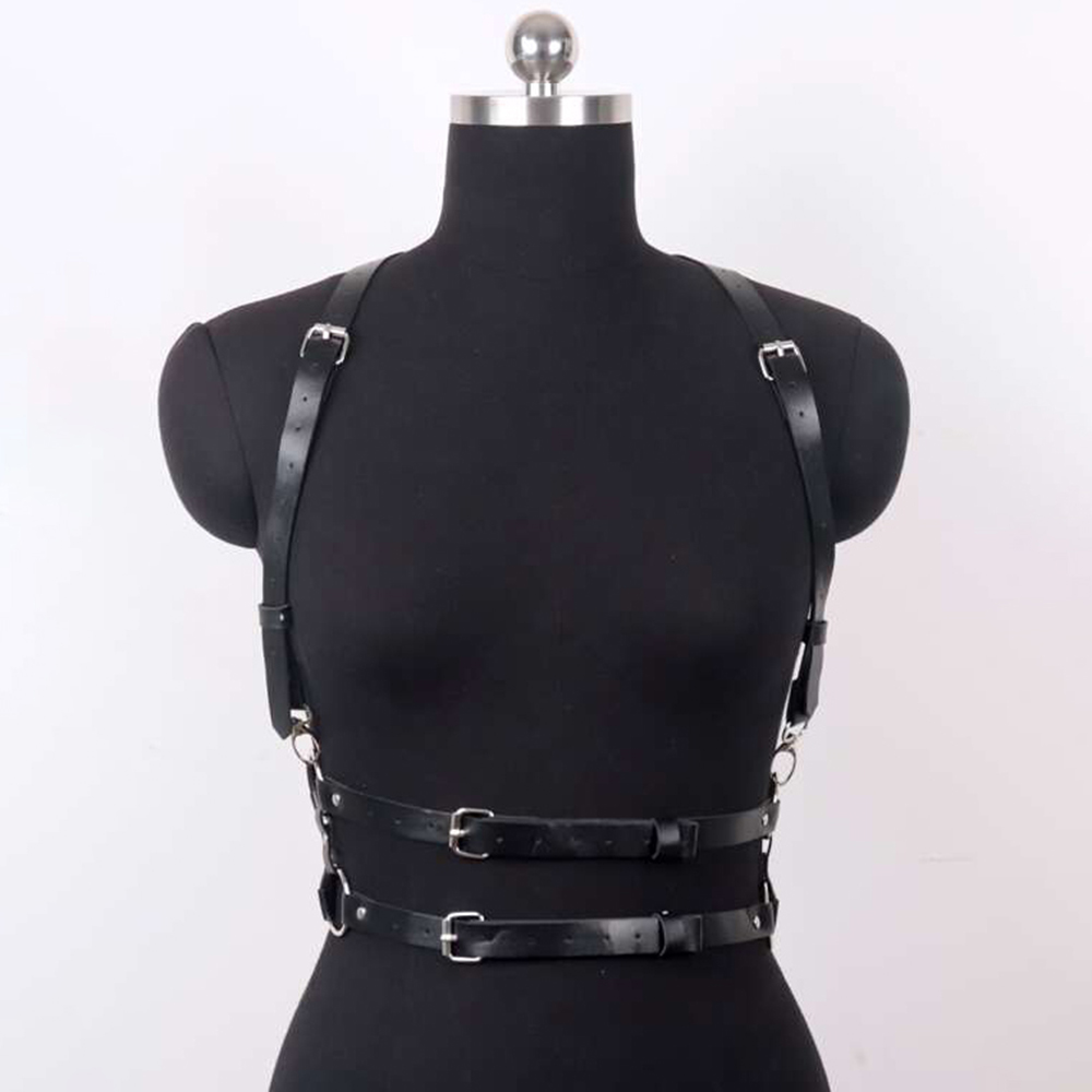Arnés de cuero de para mujer, cinturón con tachuelas, decoración decorativa, correas de arnés, tirantes para mujer, accesorios de ropa gótica