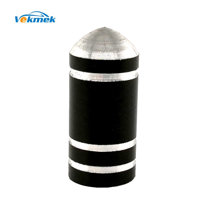 4 stuks aluminium kogelventieldoppen voor auto's, fietsen, motorfietsen, legering ventieldoppen, auto-styling onderdelen en accessoires: Zwart