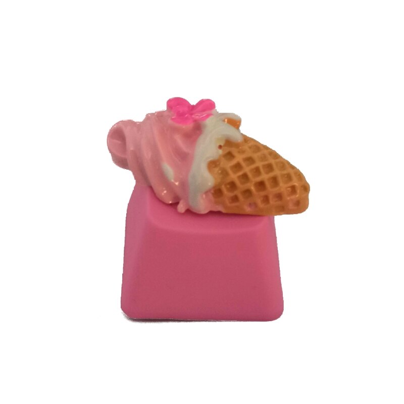 1pc diy pbt-toetskappen roze schattige taart-ijsjes voor mechanische toetsenborden  r4 hoogte 35ea