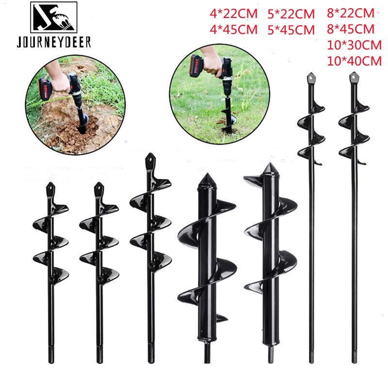 Auger Drill Bit Garden Auger Spiral Bit Flower Planting Hole Digger Ground Auger Yard Gardening DIY Planting Tool