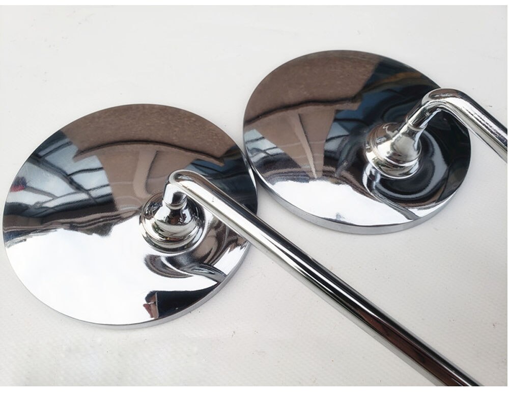Uniwersalny 8 10mm motocyklowe lusterka wsteczne skuter chrom zaokrąglona strona lustro dla Honda Zoomer X110 aprilia sr 50 SPORTCITY sześcian