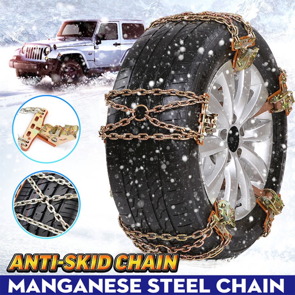 Metallrem halksäker universal bil snökedjor halkkedja bil däck hjul snökedja isbeständig vinter biltillbehör