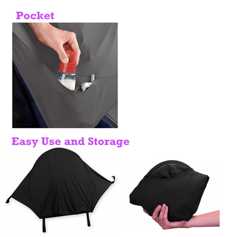 Baby Stroller Shade Blocks 99% UV UVB Anti Sun Rays Cover Baby Car Awning Rain Tent Multifunctional Sunshine Stroller Protection