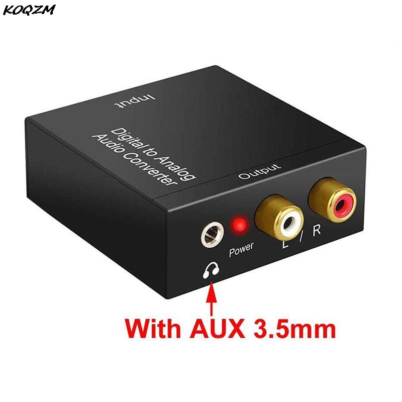 Convertisseur coaxial optique Toslink numérique à analogique, adaptateur Audio stéréo RCA L/R