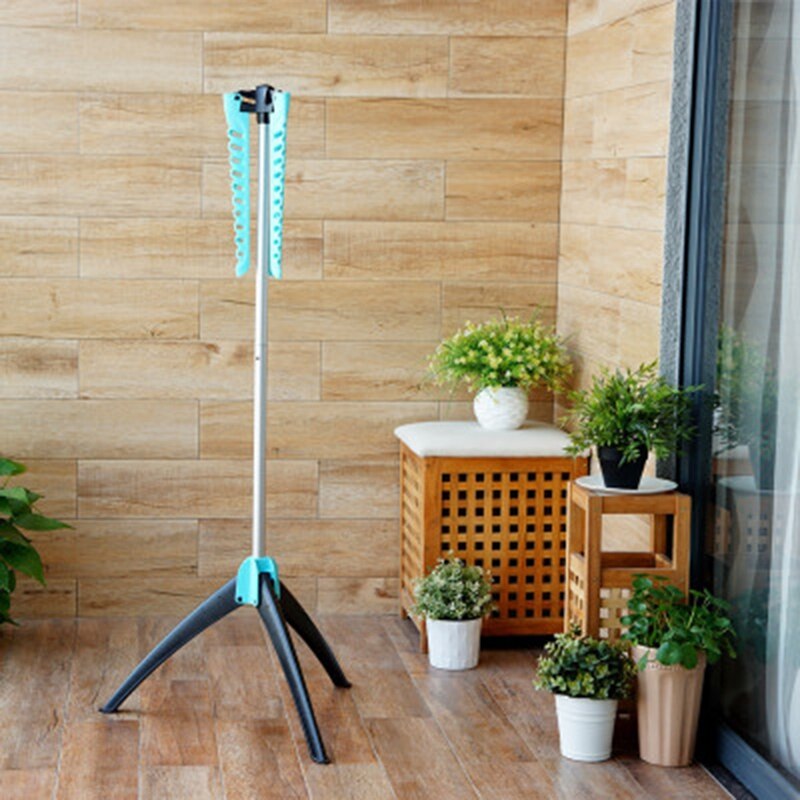 Ic suszarka robić prania wielofunkcyjny wieszak na ubrania Organizer stojak na płaszcze stojak suszenie prania wieszaki niebieski