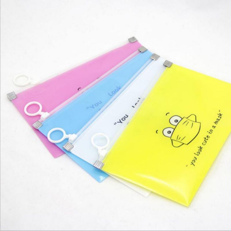 Desenhos animados à prova dwaterproof água rosto escudo caixa de armazenamento à prova de umidade portátil boca nariz à prova de poeira capa de rosto organizador novo
