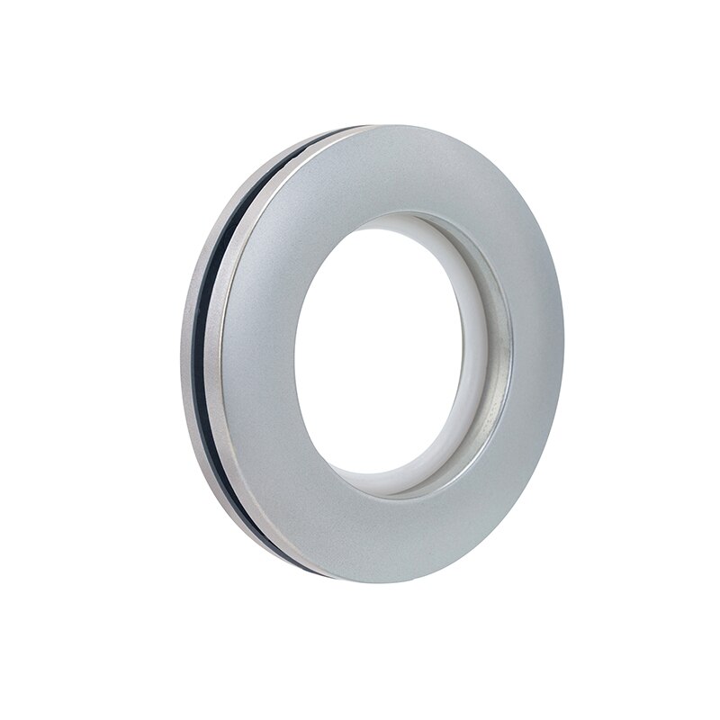 Kit de arandelas de plástico para cortina, anillo romano de bajo ruido de nanoescala de 4,3 cm de diámetro interior, para ventana, varilla, decoración del hogar, 6 piezas: Matte silver-2