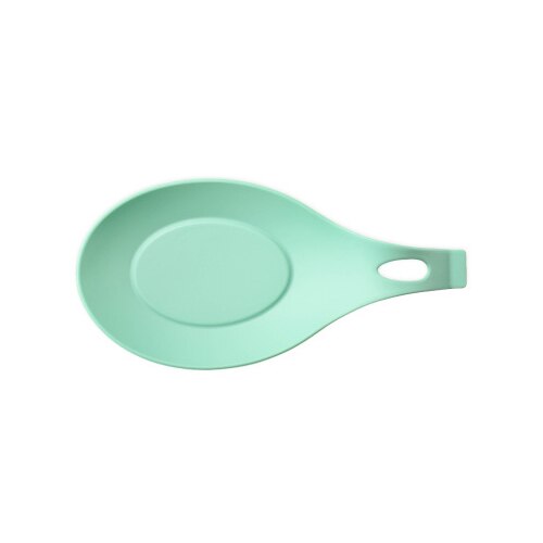 Silicone Insulation Spoon Rest Heat Resistant Placemat Drink Glass Coaster Tray Spoon Pad Eat Mat Pot Holder Kitchen Accessories: Mint Green