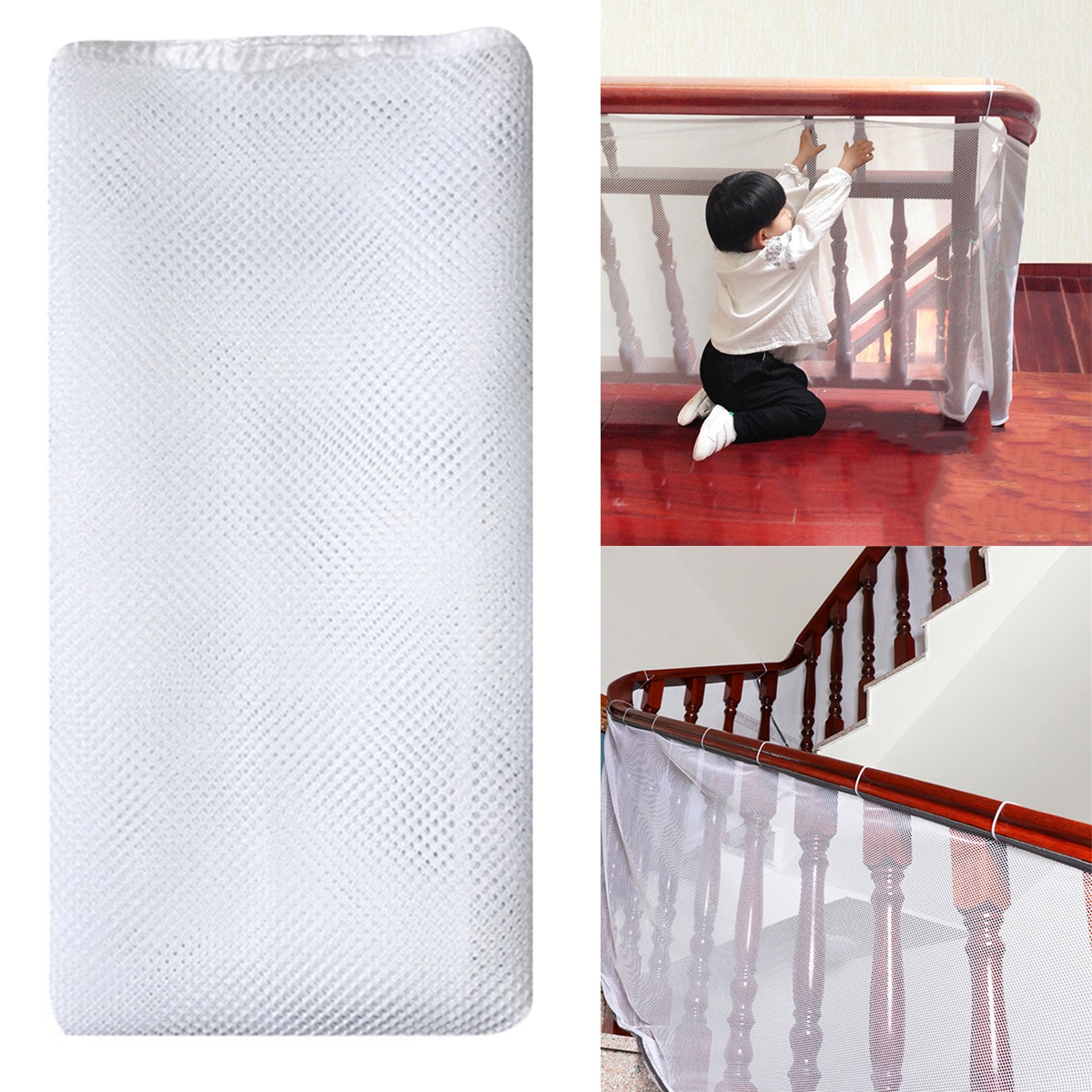 3m børnetrapper sikkerhedsnet tykt hårdt mesh netbeskyttelse skinne altan trappehegn babyhegn trappe net dekoration
