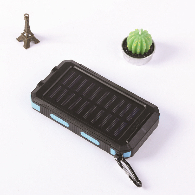 30000 mah solcelledrevet powerbank med hurtiglading, bærbar kilde med ledet-lys, strømforsyning med stor kapasitet, kompatibel med ios og android, usb-a og usb-c.: Grønn / 10000 mah