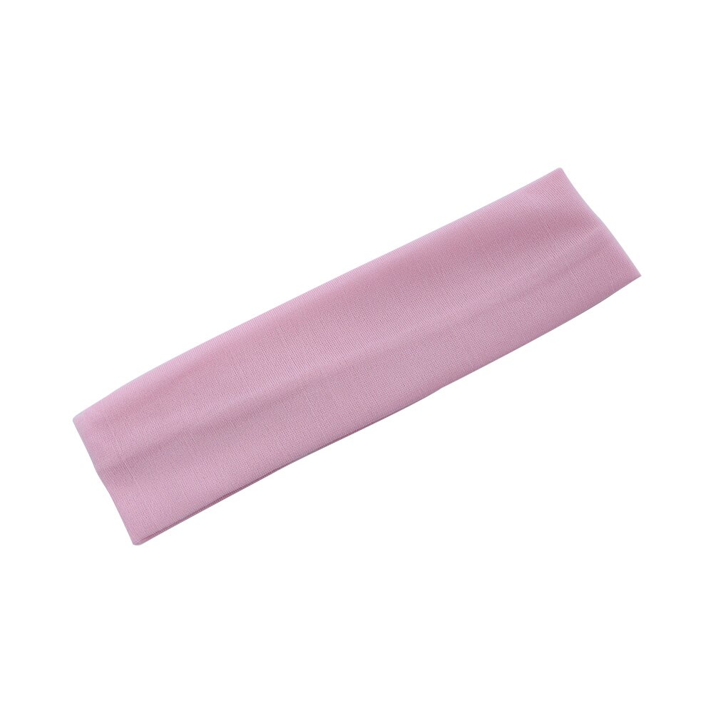 1pc women's/men's 19- color elastic yoga headband, running sweatband, outdoor gym hair band, turban fitness bandage, sports accessory: Pink