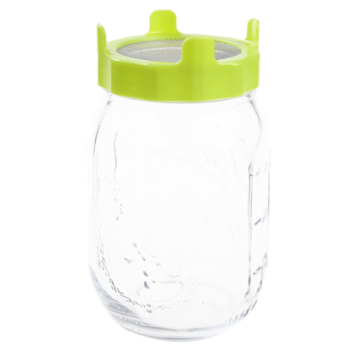 Plastic Brede Mond Mason Jar Zaad Kiemen Deksels Rvs Mesh Deksels Met Plastic Water Lade Voor Maken Organische Spruit