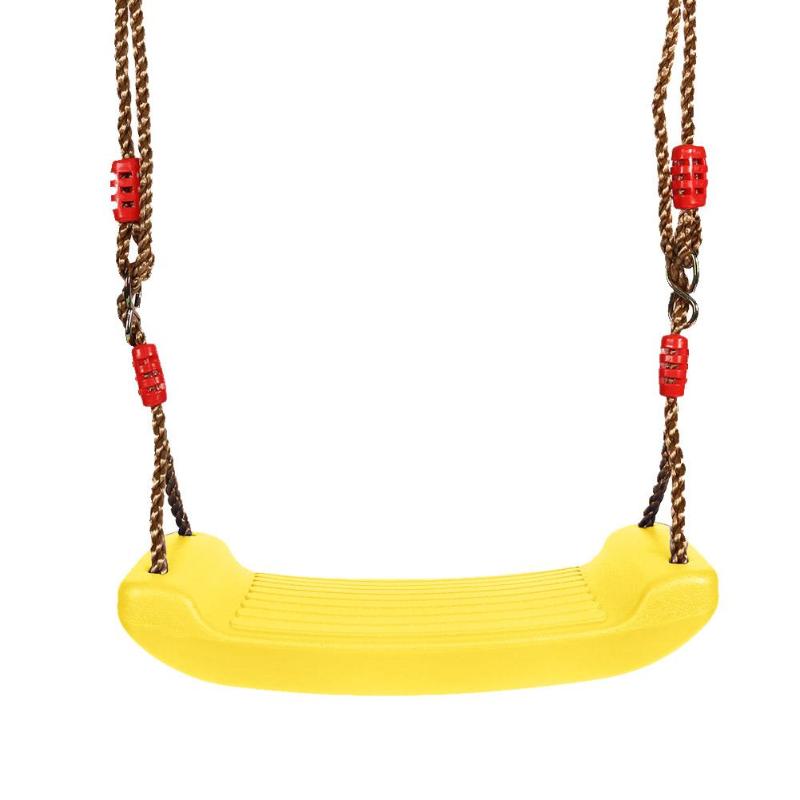 Giocattolo Fitness per bambini scala in corda di legno Multi pioli gioco di arrampicata giocattolo attività di allenamento all&#39;aperto corda sportiva sicura altalena girevole rotante: Swing Yellow