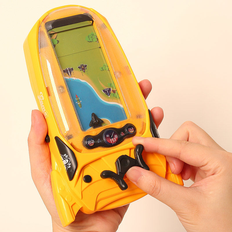 Handheld Game Speler Met Klassieke Ontwijken Vliegtuigen Spel, Real 3D Graphics En Stuurwiel Bediening, Vijf Snelheidsregeling