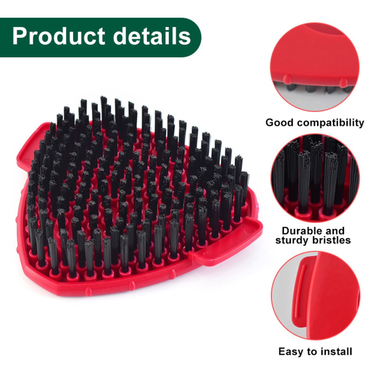 Upgraded Spin Mop Replace Scrub Brush Compatible with Vileda Turbo/Ocedar Mop System, Stiff Bristle Scrubbing Floor Scrubber