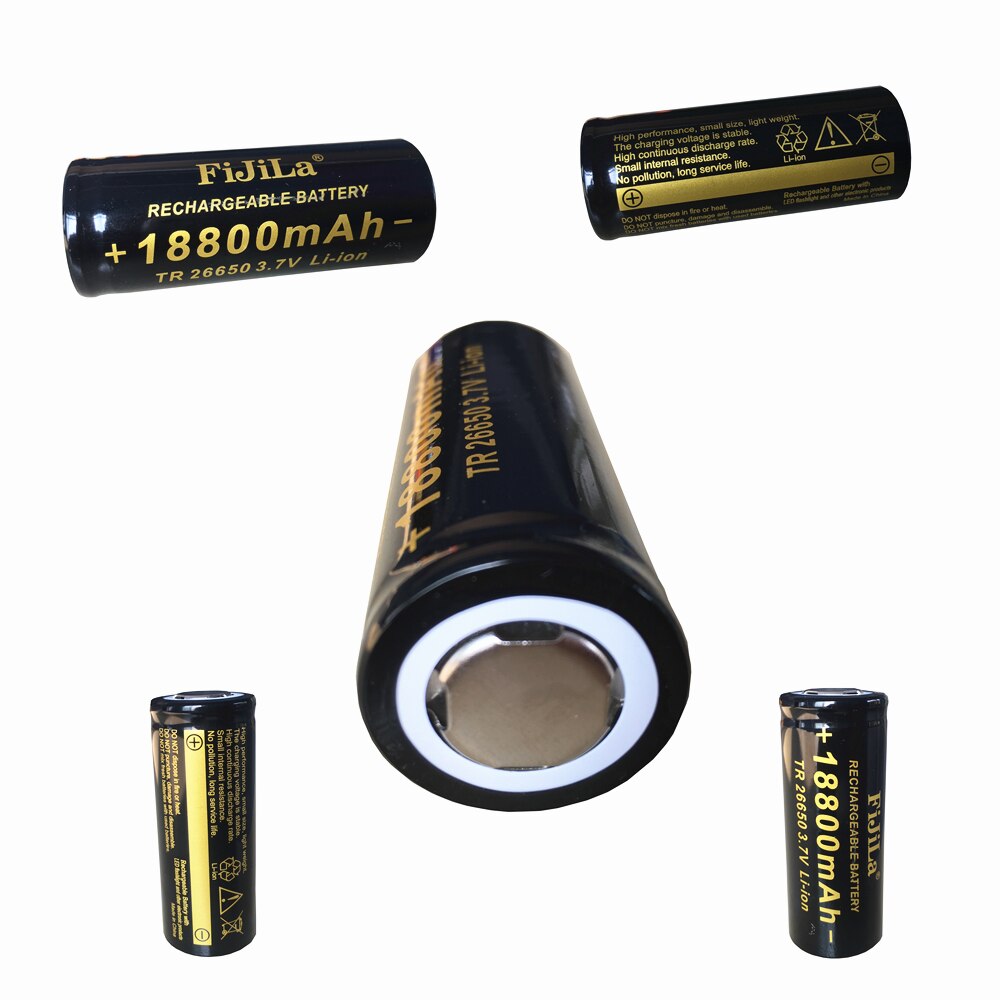 100% Battery 26650 3.7V 18800mA Rechargeable Battery 50A Lithium Battery Suitable for Power Tools