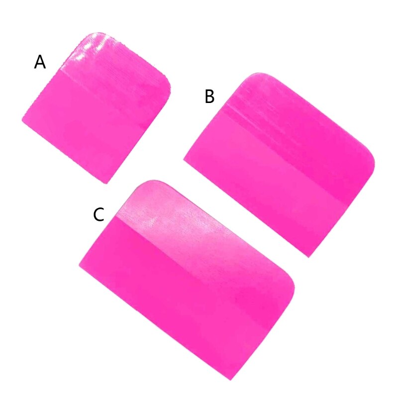 Pink Scraper Soft Rubber Car Window Squeegee Tint Tools Glass Water Wiper Vinyl Wrap Blade Auto Home Office Scraper