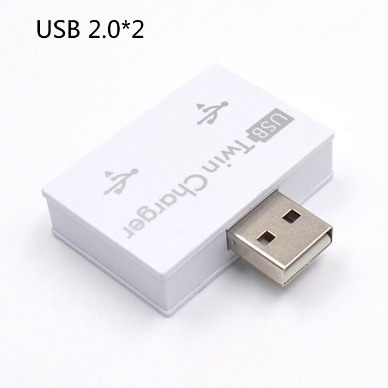 3 Poorten Usb Hub 2.0 + 3.0 Usb Splitter Hoge Snelheid Draaibaar Adapter Mini Hub Usb Opladen Splitter Voor Laptop computer (A716): White2