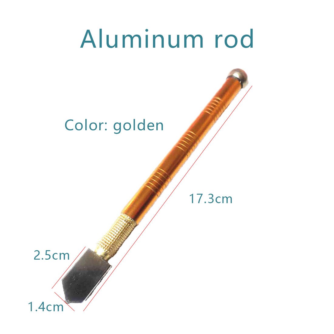 Glass Cutter Diamond Tip Steel Blade Cutting Tool Oil Feed Glass Cutter Antislip Metal Handle 175mm For Hand Tool Glass Cutting