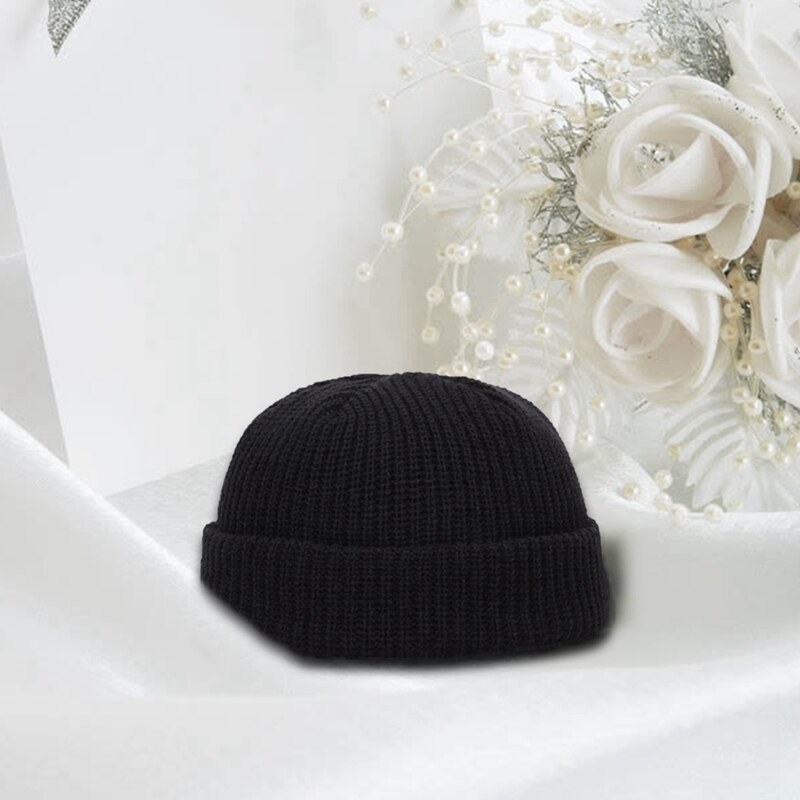 Cozy Vintage Slouch Beanie For Men & Women – Knitted Acrylic Winter Hat With Visor