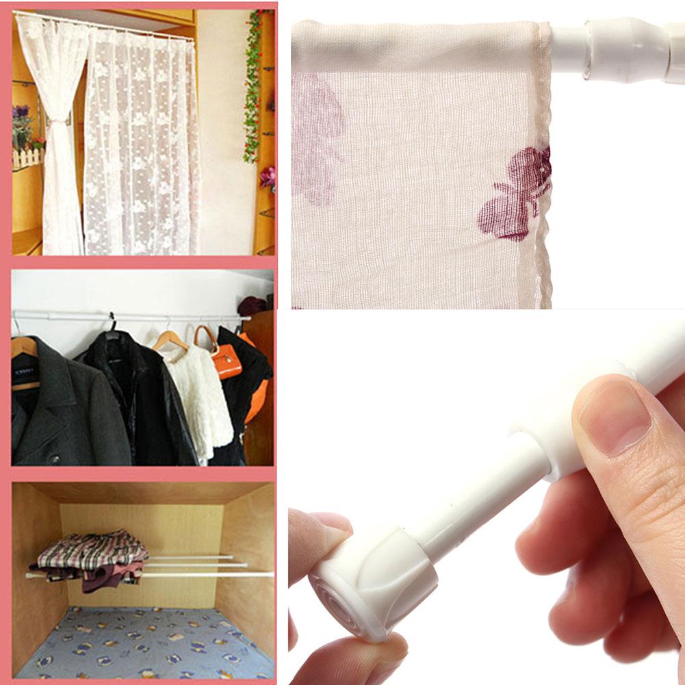70-124cm Adjustable Extendable Telescopic Rod Pole Curtain Rod Rail Hanger