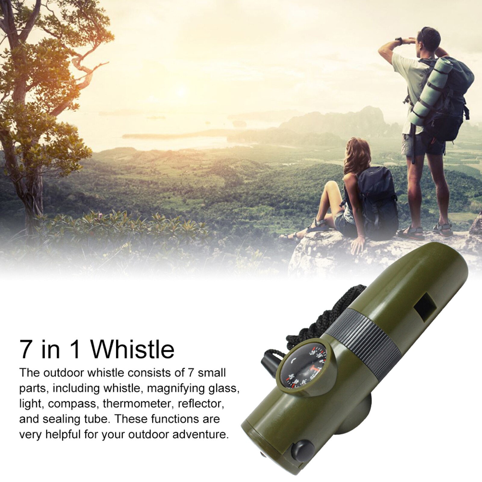 7 In 1 Fluitje Sporten Zoals Grote Sound Whistle Pitloze Fluitje Professionele Voetbal Basketbal Scheidsrechter Fluitje Outdoor Sport