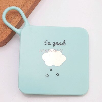 Miroir portable petit miroir mignon portable maquillage miroir mini pliant portable miroir beauté miroir dessin animé petit miroir: green