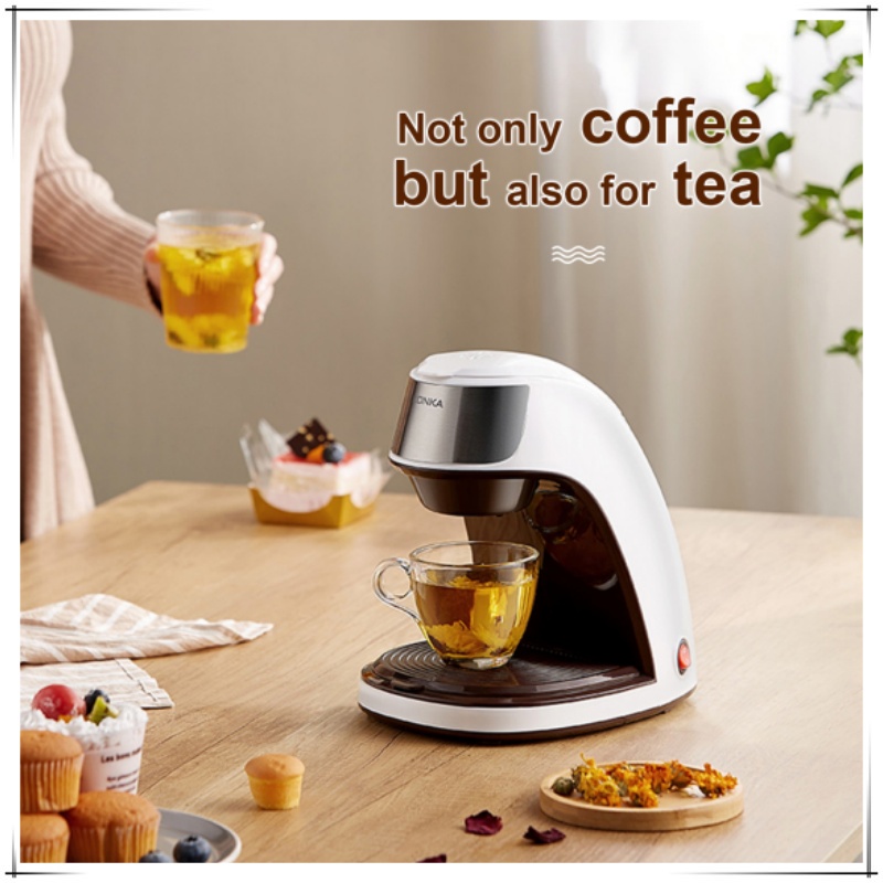 Cafetera eléctrica por goteo para el hogar, pequeña máquina de preparar té para oficina, cafetera portátil