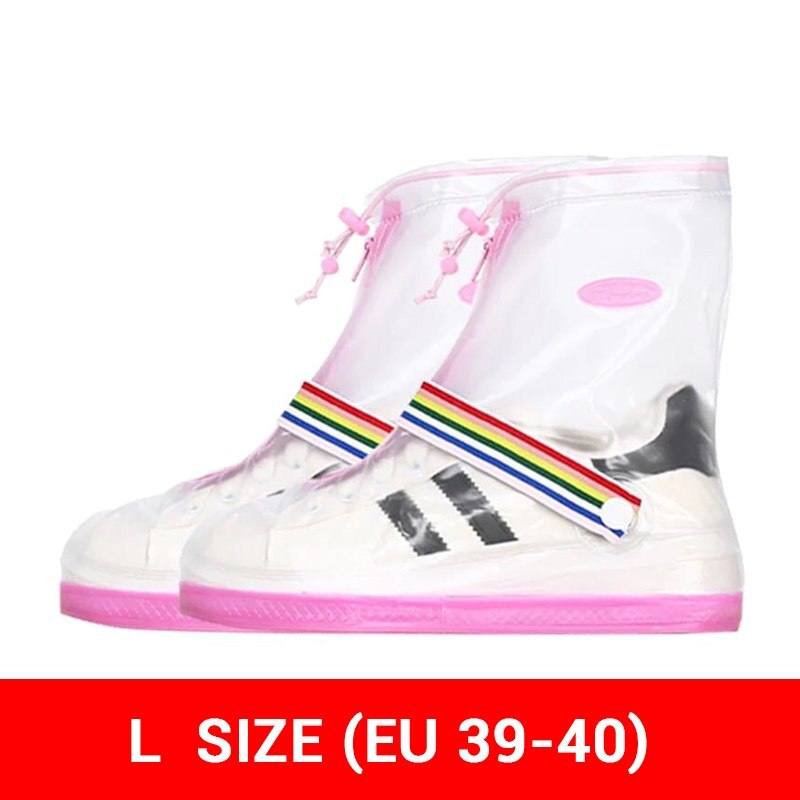Motorrad Regen Schuhe Abdeckungen Motorrad Stiefel Überschuhe Wasserdichte Fahrrad Radfahren Biker Rutschfeste Regendicht Moto Stiefel Reusable: H-188-L-Pink