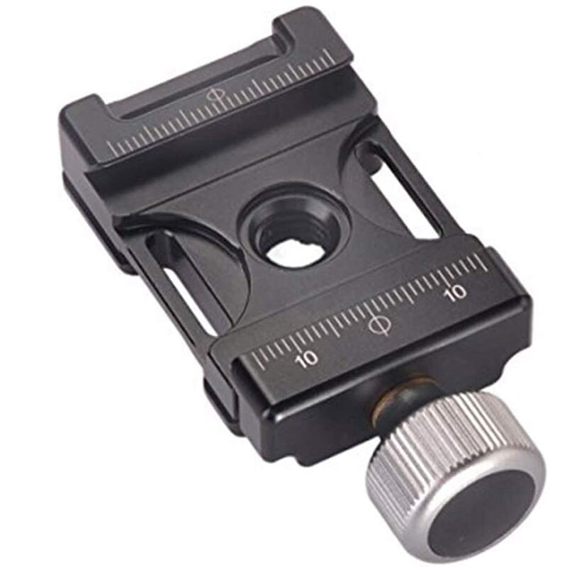 MINIFOCUS Camera Lock Clamp, Tether Arca Camera Block Port Cable Protection, Aluminum USB Cable Lock Clip Clamp Protector with 3 Slots for DSLR Cameras