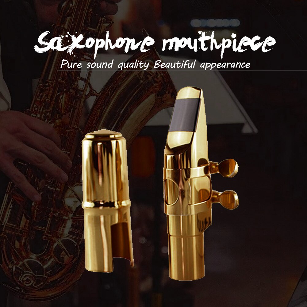 Sound Nozzle Accessories Saxophone Mouthpiece Metal Practical With Cap Tone Alto Sax 5C/6C/7C/8C