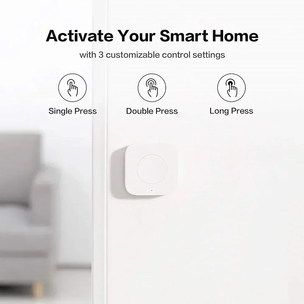 Aqara-Mini interruptor inalámbrico con Sensor Zigbee, botón de Control de una tecla, Control remoto inteligente, Automatización del hogar para Homekit Mija Mi Home