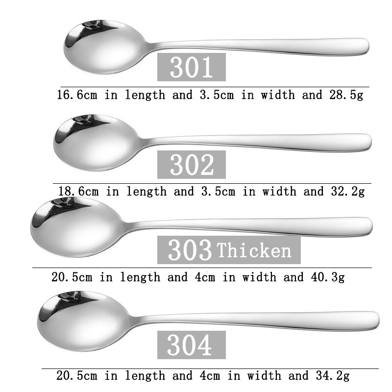 Roestvrij Stalen Lepel Vork Thicken Lange Lepel Mengen Soep Lepel Koffielepel Thee Westerse Servies Hotel Home Keuken Lepels