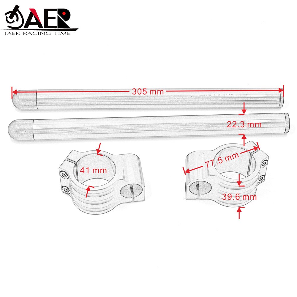 41Mm Motorcycle Stuur Vork Handvat Bars Clip Ons Voor Suzuki SV650 GSF400 GSF600 Bandit Gsx 600 750 1100 7/8 "Stuur